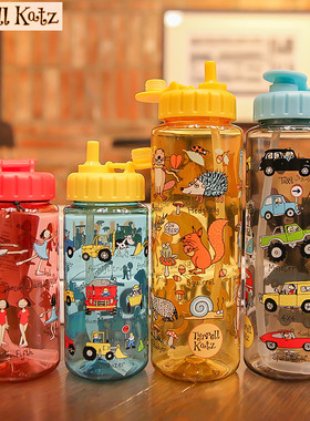 儿童水杯英国tyrrell katz吸管杯水壶宝宝一杯两用杯子夏天上学