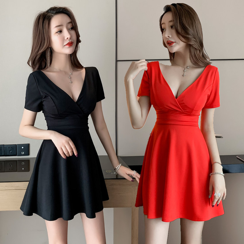 高货速发夜场制服性感大码连衣裙夜总会工作服裙子按摩足浴足疗技