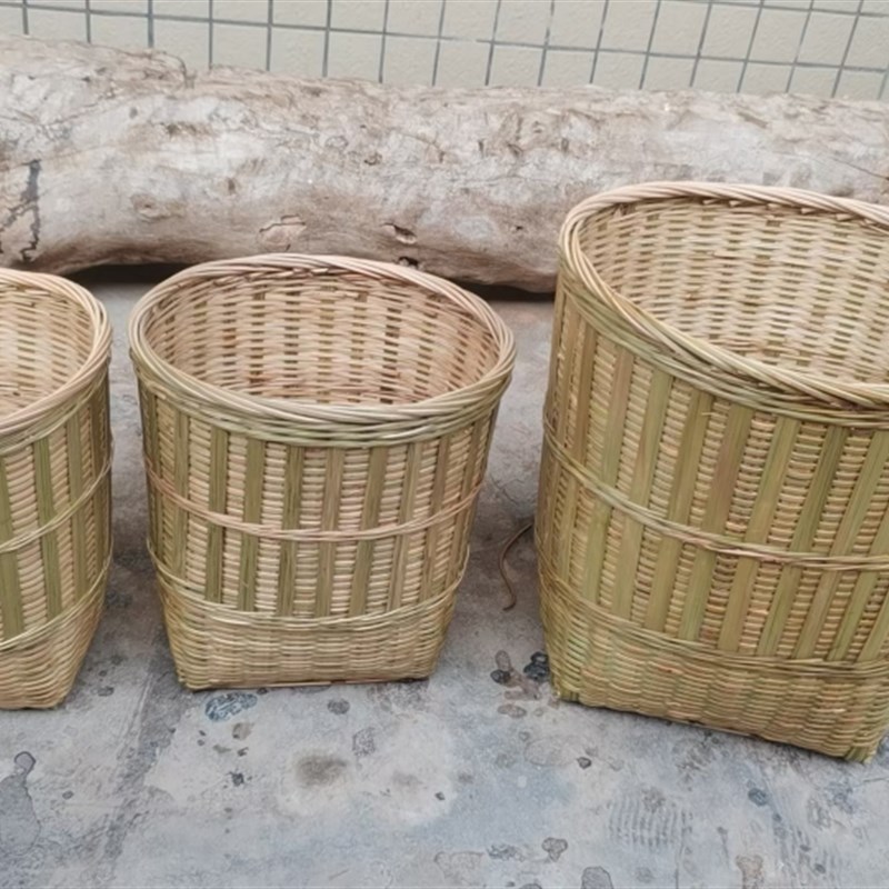 竹编背篓背篼家用竹篓舞蹈野外采蘑菇传统手工采V茶表演背篓鱼篓