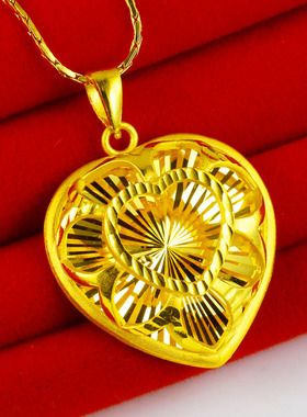 女吊坠吊坠女款黄金项链