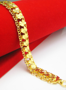 久不掉色心形结婚手链送朋友礼物