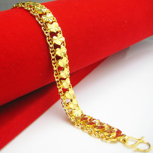 久不掉色 黄金手链女款镀金999仿真金 宽心结婚饰品送朋友礼物