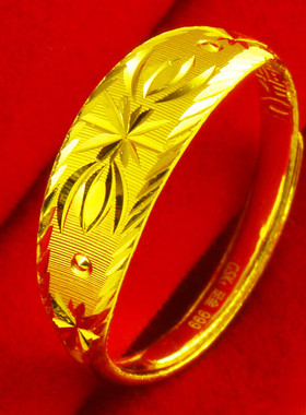 男女款9999足金戒指结婚黄金戒指