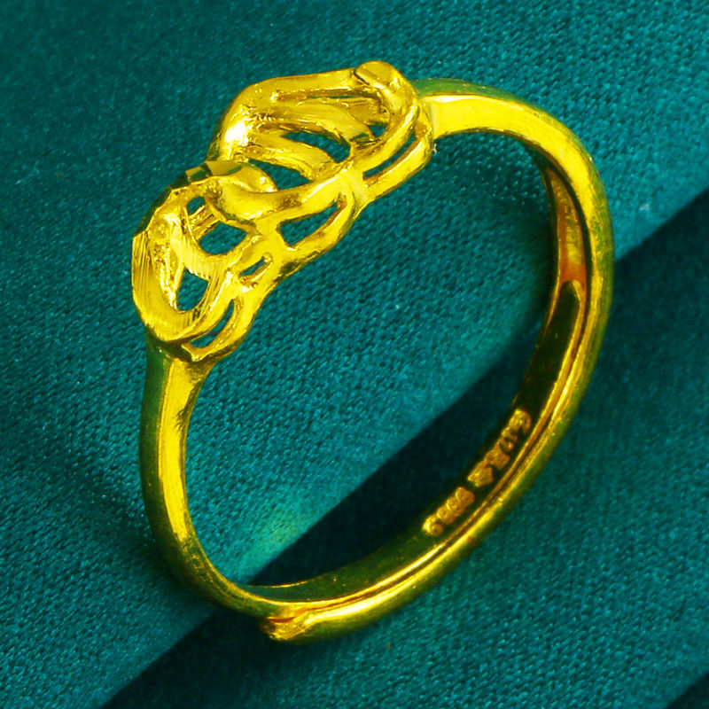 爱心戒指送妈妈黄金9999足金戒指