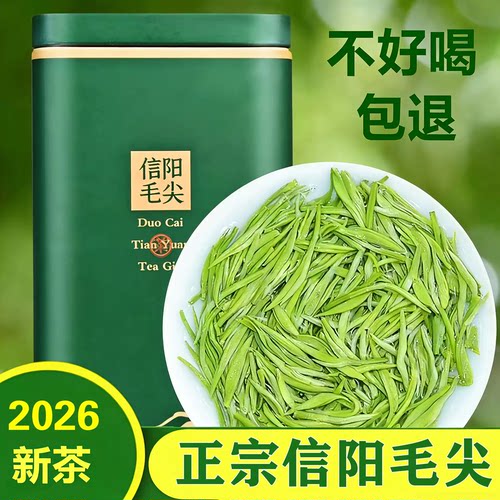 绿茶茶叶信阳茶叶2026新茶雨前特级嫩芽浓香型绿茶散装250g罐装