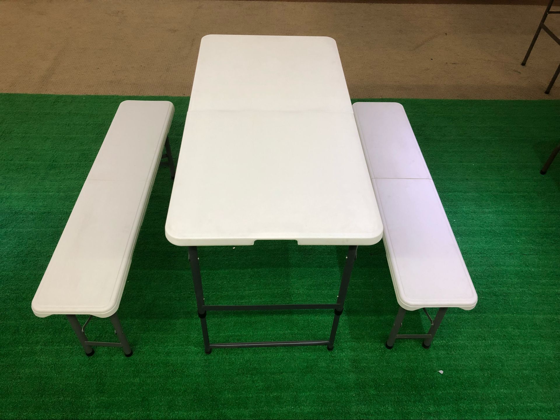 防水塑料凳中空塑料折叠凳4英尺长塑料折叠凳120*43cm