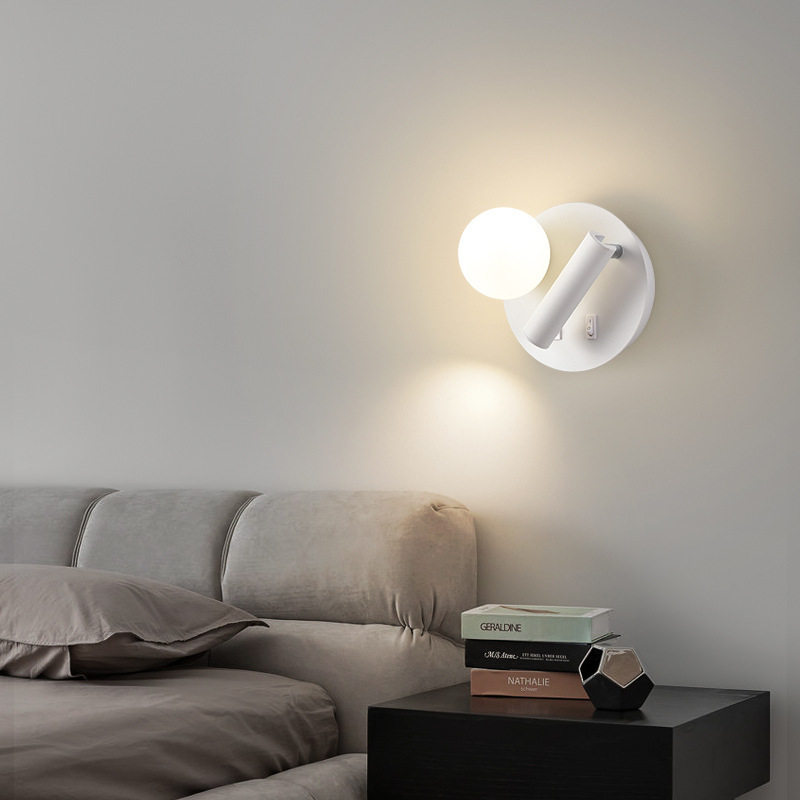 床头灯现代简约酒店宾馆阅读灯创意个性北欧家用灯具卧室led壁灯