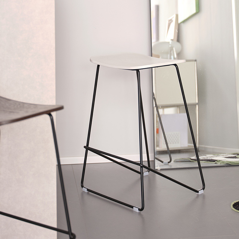 前台咖啡厅轻奢高凳塑料吧台凳现代简约家用椅子岛台椅子树纹吧椅