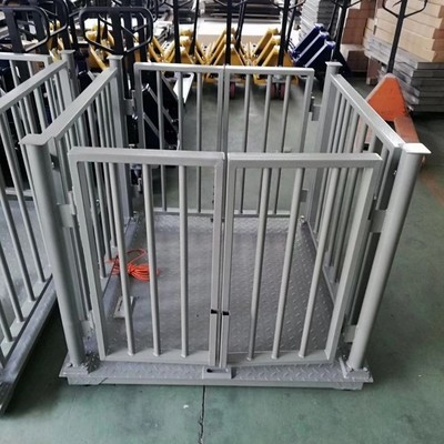 保山1000KG牲畜称重电子平台秤围栏1500公斤地磅腾冲2吨称猪磅秤