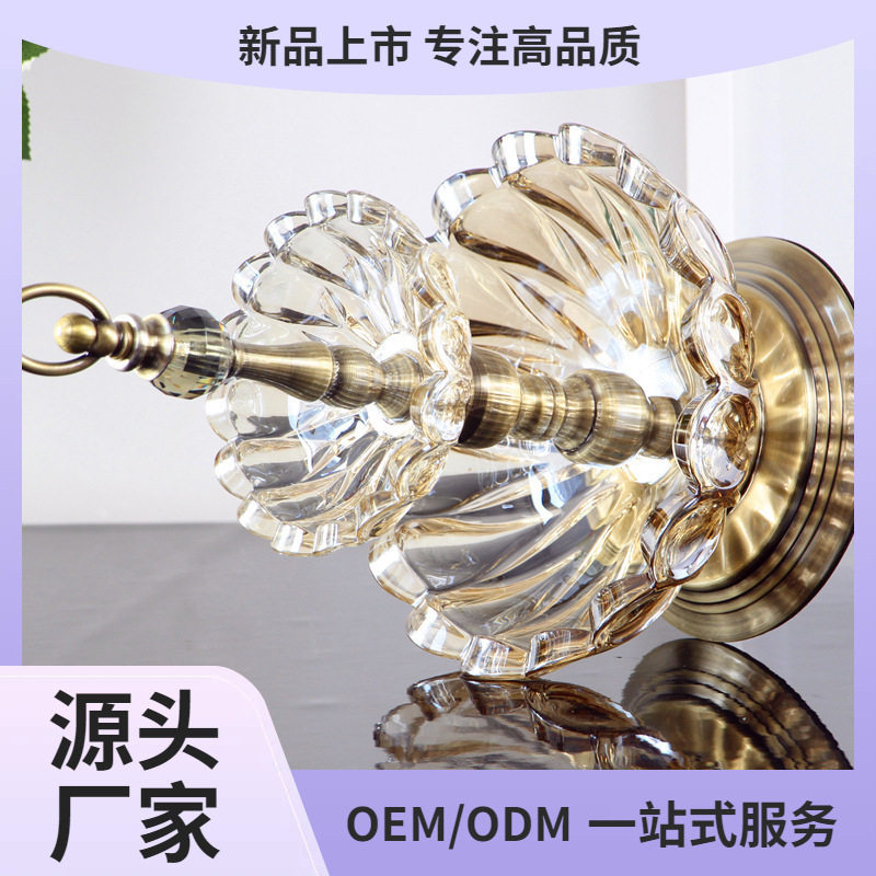 水晶玻璃双层水果盘现代简约家居实用果盘多容量分格装饰零食盘