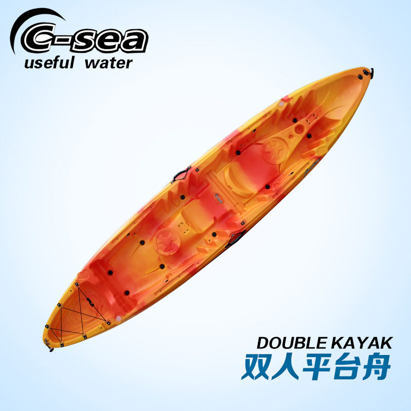 QSSOT39000A皮划艇平台舟独木舟单人双人三人塑料硬艇钓鱼