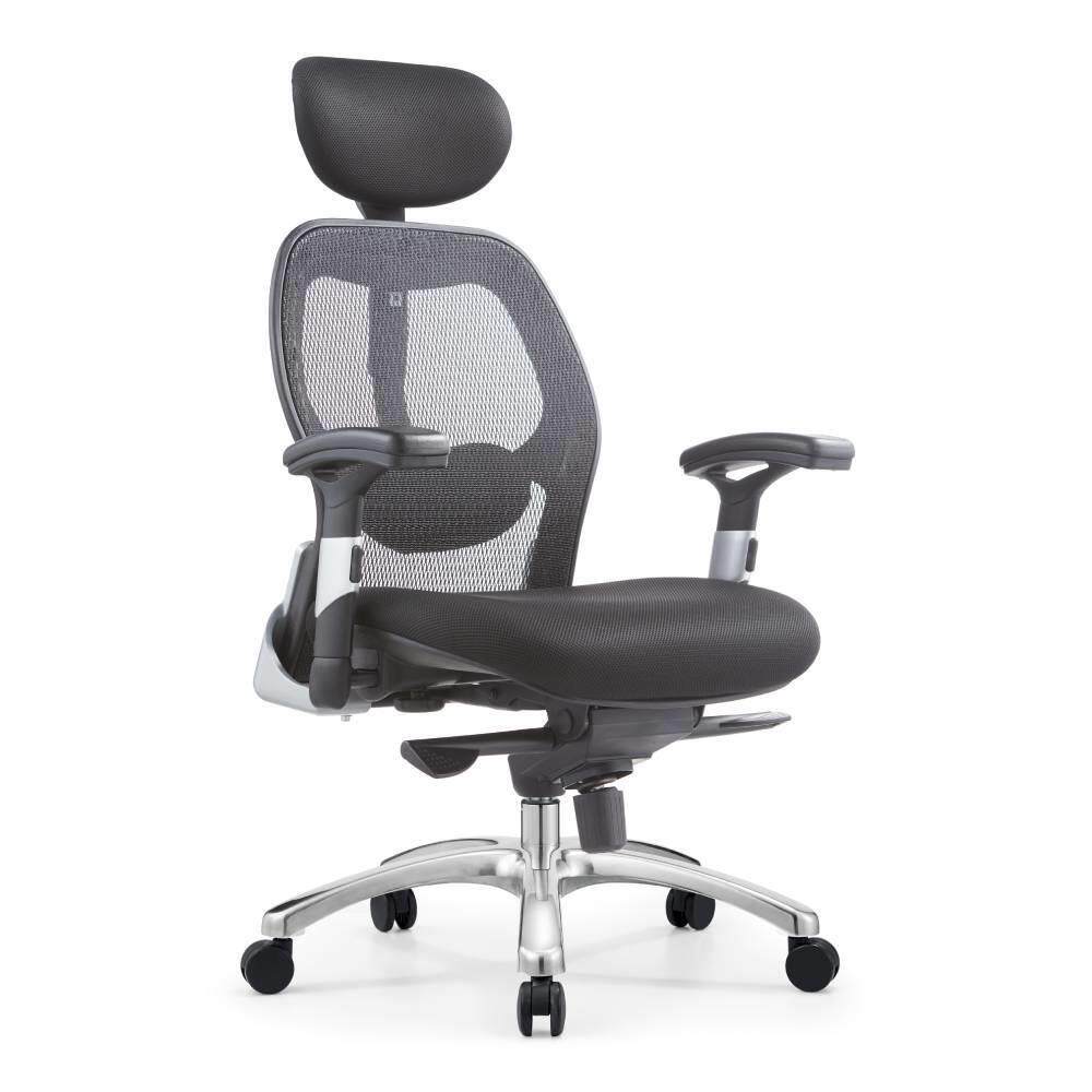 旋转升降电脑椅现代实用经理班椅简约带头枕网布办公椅子销售