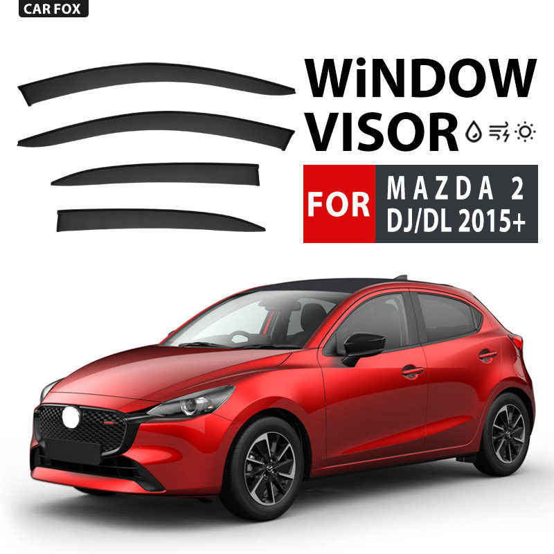 适用于马自达2晴雨挡雨眉侧窗导流板MAZDA 2 DE/DH Window visor