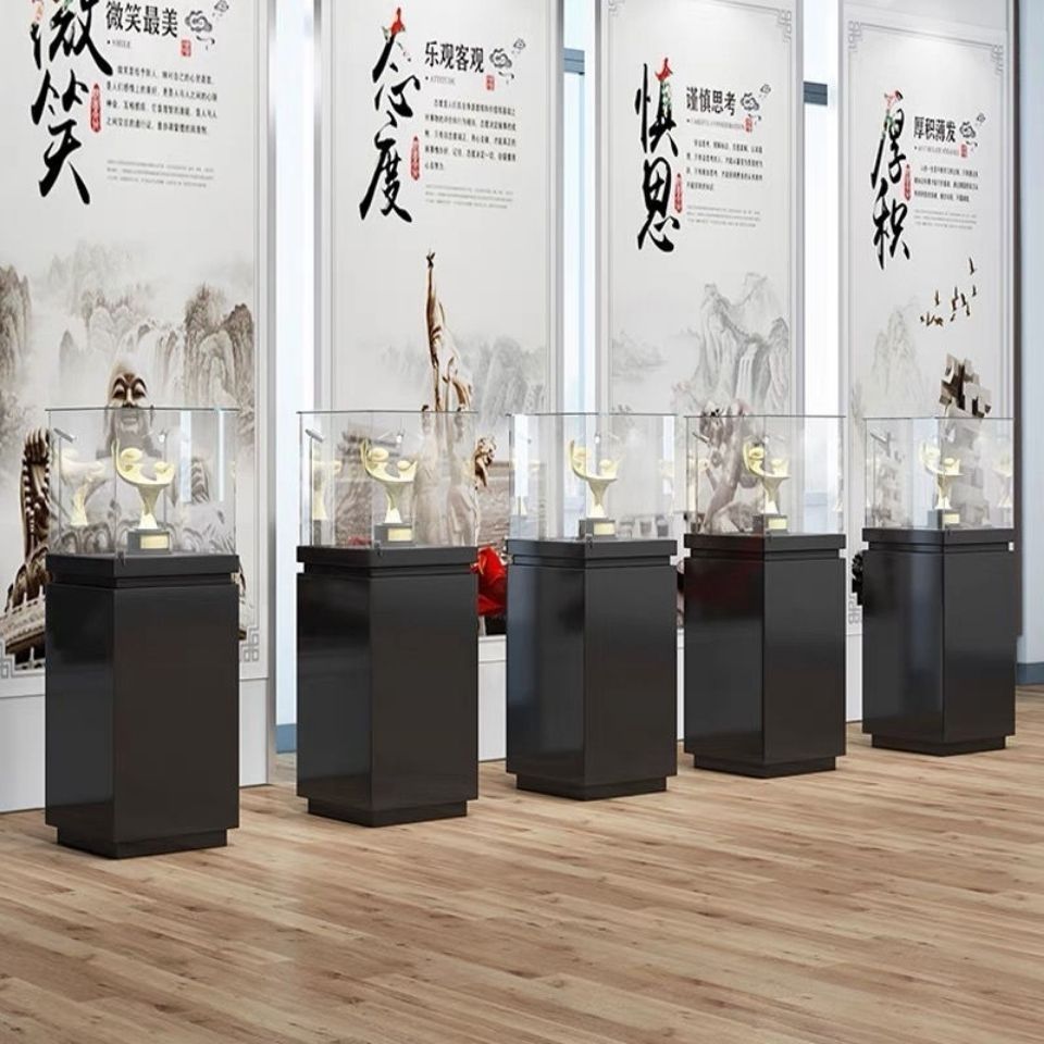木质博物馆白酒展示柜文物收藏品玉瓷器珠宝玻璃柜产品展览柜台文