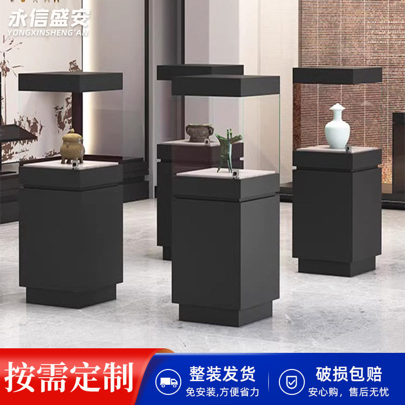 跨境外贸古董文物展示柜博物馆展柜博物馆珠宝玻璃柜台玉器陈列柜