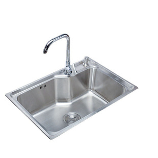 厂家供应加厚304不锈钢洗碗盆6845大单槽家用洗菜池厨房精装工程