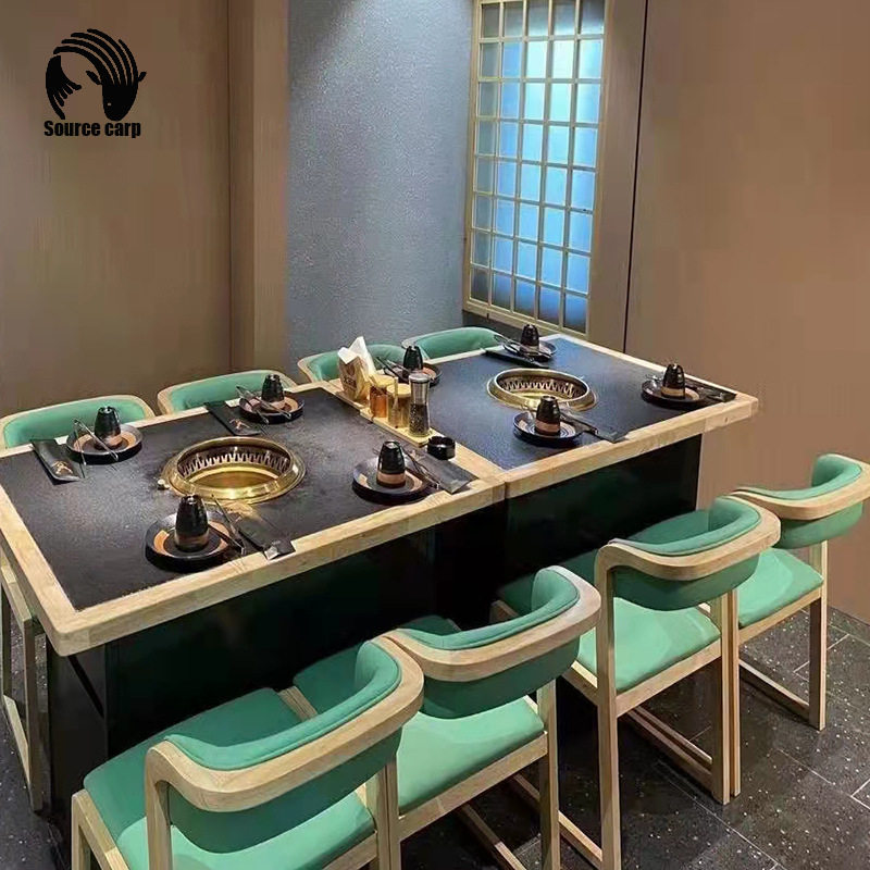 铁艺新中式餐椅北欧家用简约座椅软包休闲圈椅饭店椅子扶手靠背椅