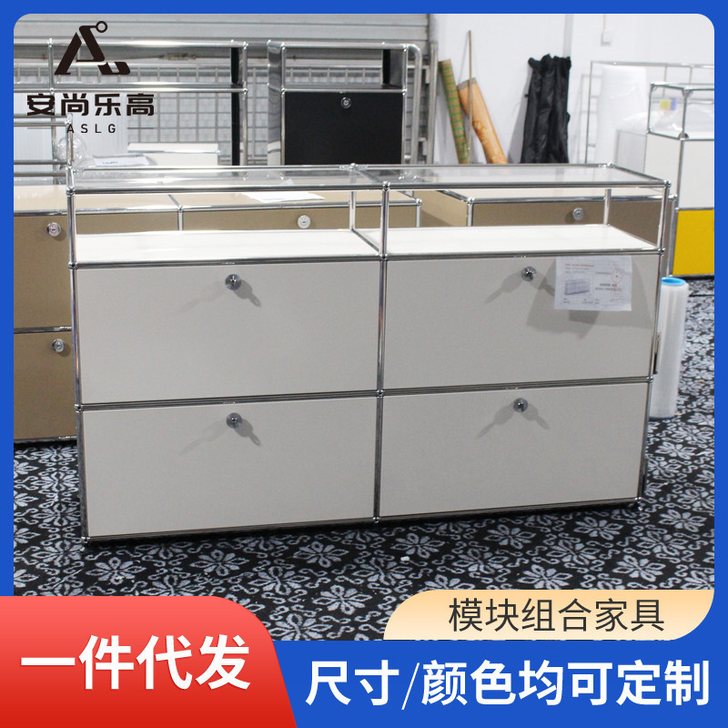 中古不锈钢餐边柜客厅ins极简斗柜复古电视柜靠墙收纳柜量大优惠