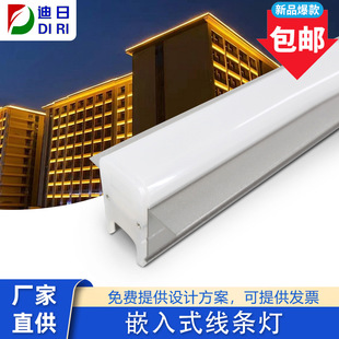 嵌入式线条灯花园围墙轮廓灯桥梁护栏带边灯条高亮12W户外线条灯