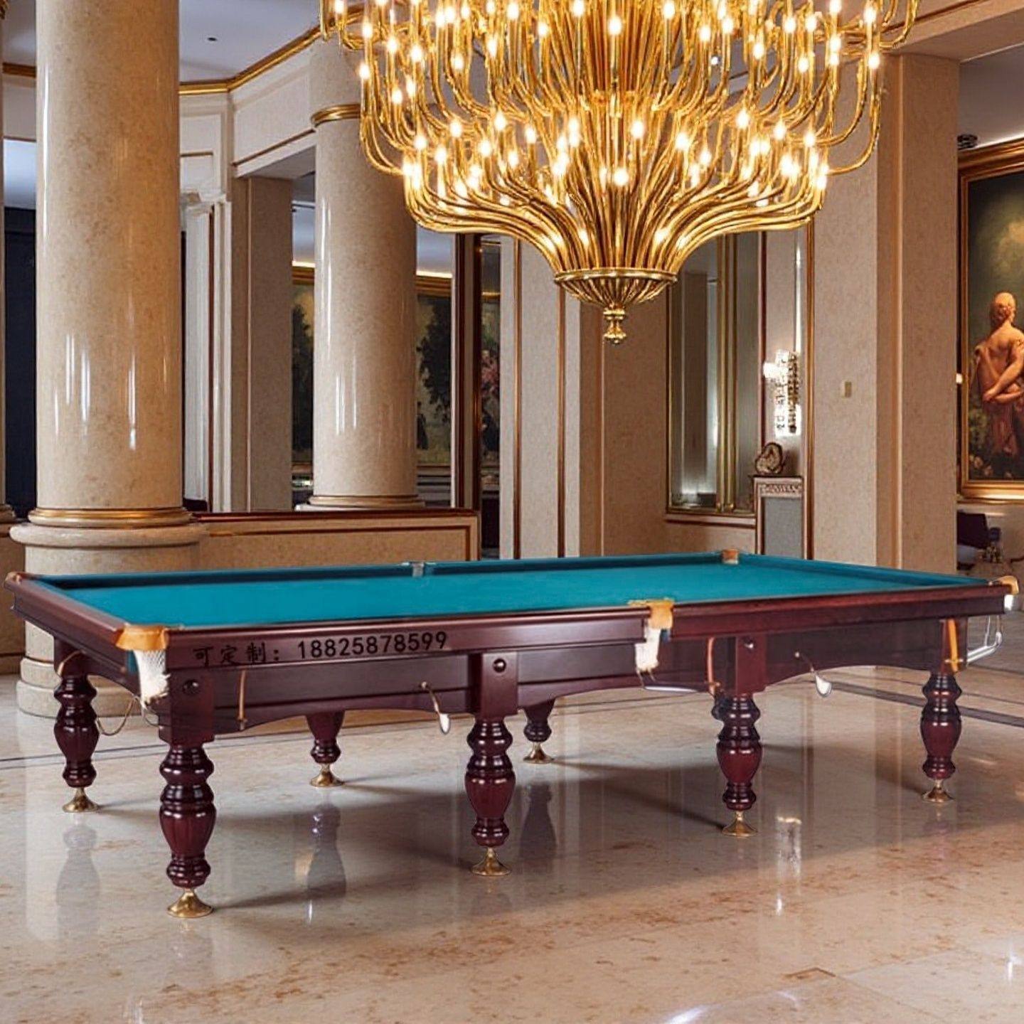 鑫球星俄式台球桌牌斯诺克广州深圳台球桌标准型家用室内台球桌厂