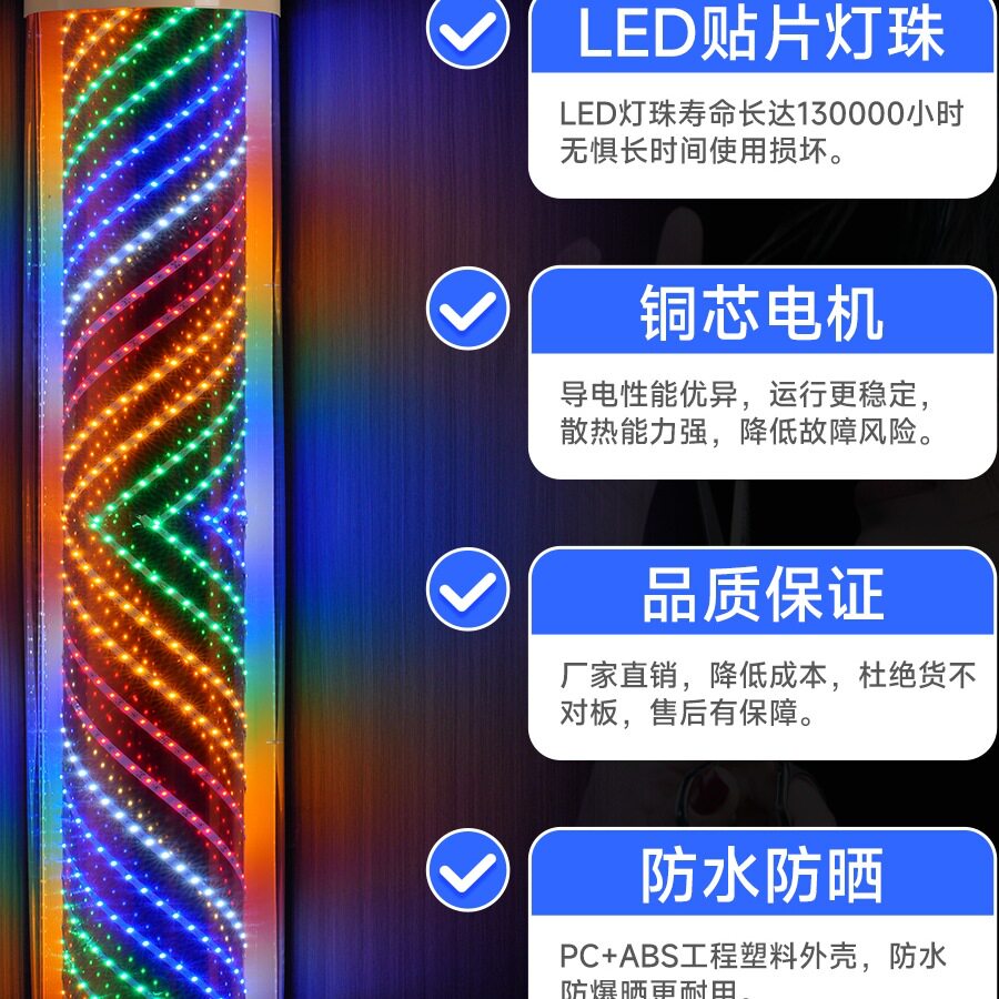 发廊半圆LED转灯户外防水节能