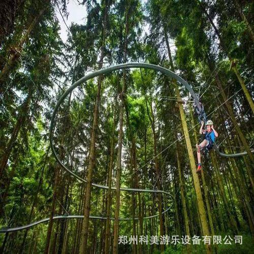 陕西商洛景区丛林穿越体能训练木桶冒险闯关项目探险高空攀爬网