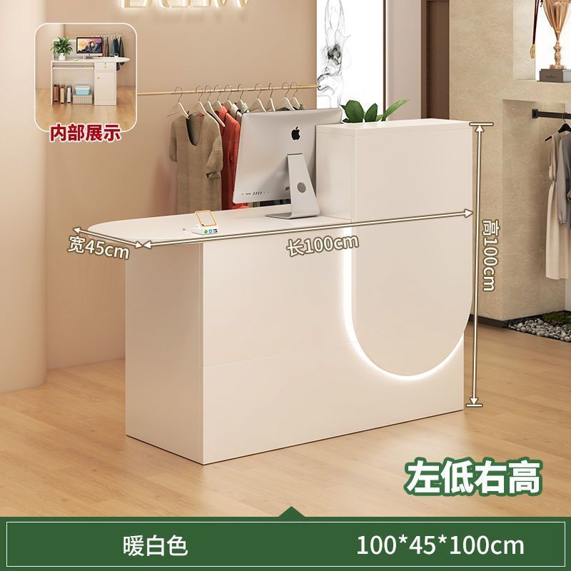 收银台吧台店铺小型服装店商用柜台简易轻奢美容院公司前台接待台