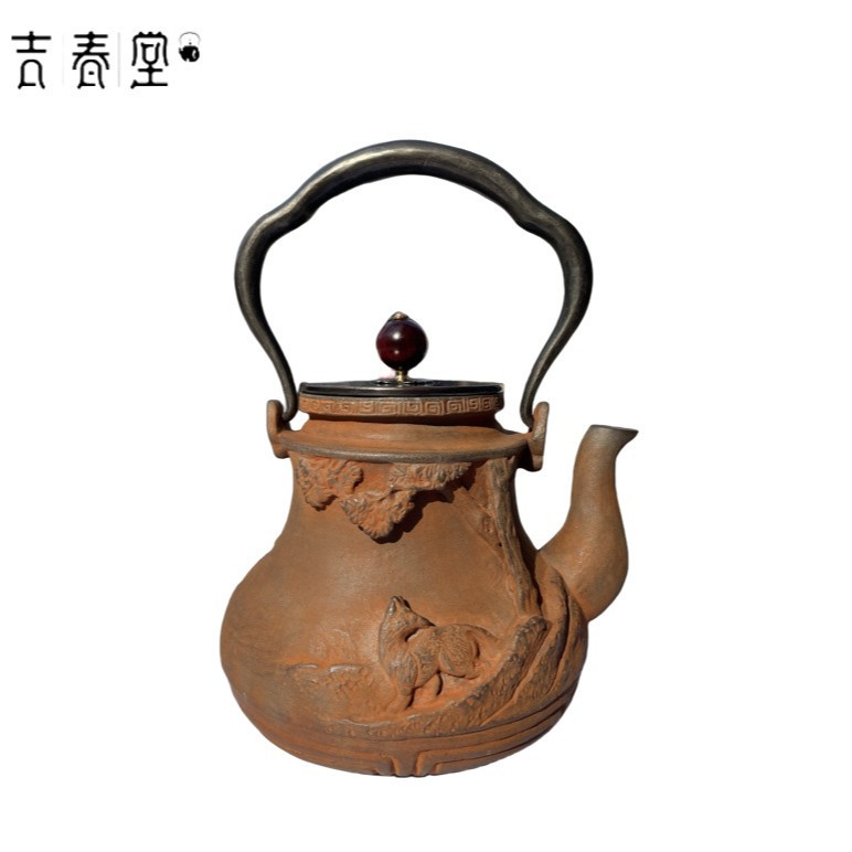 吉春堂纯手工铸铁壶贵夫人锈色传统古典铁壶铸铁茶壶茶具无涂层
