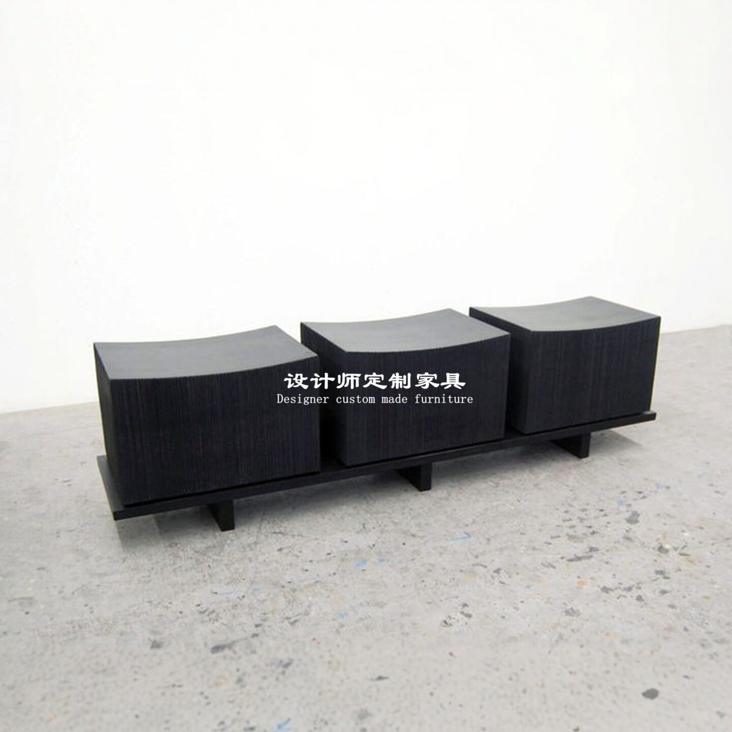 中古风设计师创意木质分座长条凳咖啡厅艺术咖啡凳民宿会所书报凳