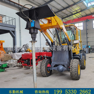 挖机螺旋钻 螺旋桩钉机 挖机改装螺旋钻机房屋地基打桩机