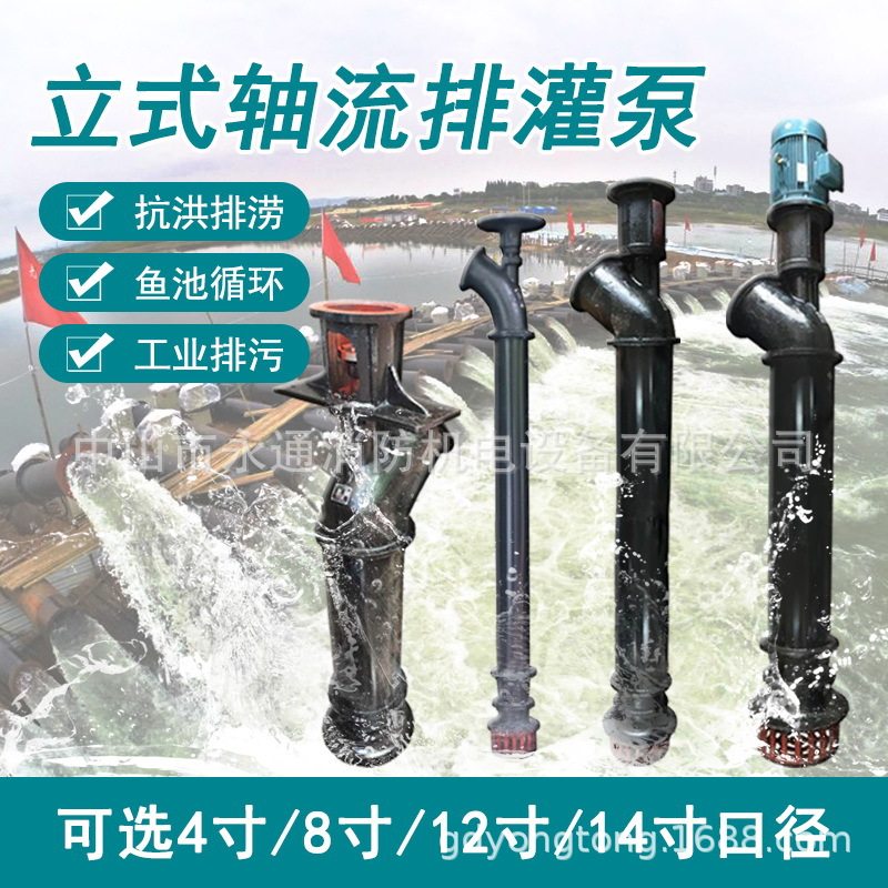 300ZLD-4型轴流泵农用河道抽水泵10寸灌溉排水泵排洪液下泵鱼塘泵