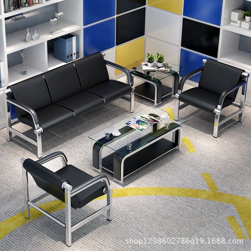 办公室沙发茶几组合套装简约现代接待会客室三人铁艺商务办公沙发,电子元器件市场,电线扎带/束线带,淘宝优惠券,粉丝福利购,淘宝优惠卷