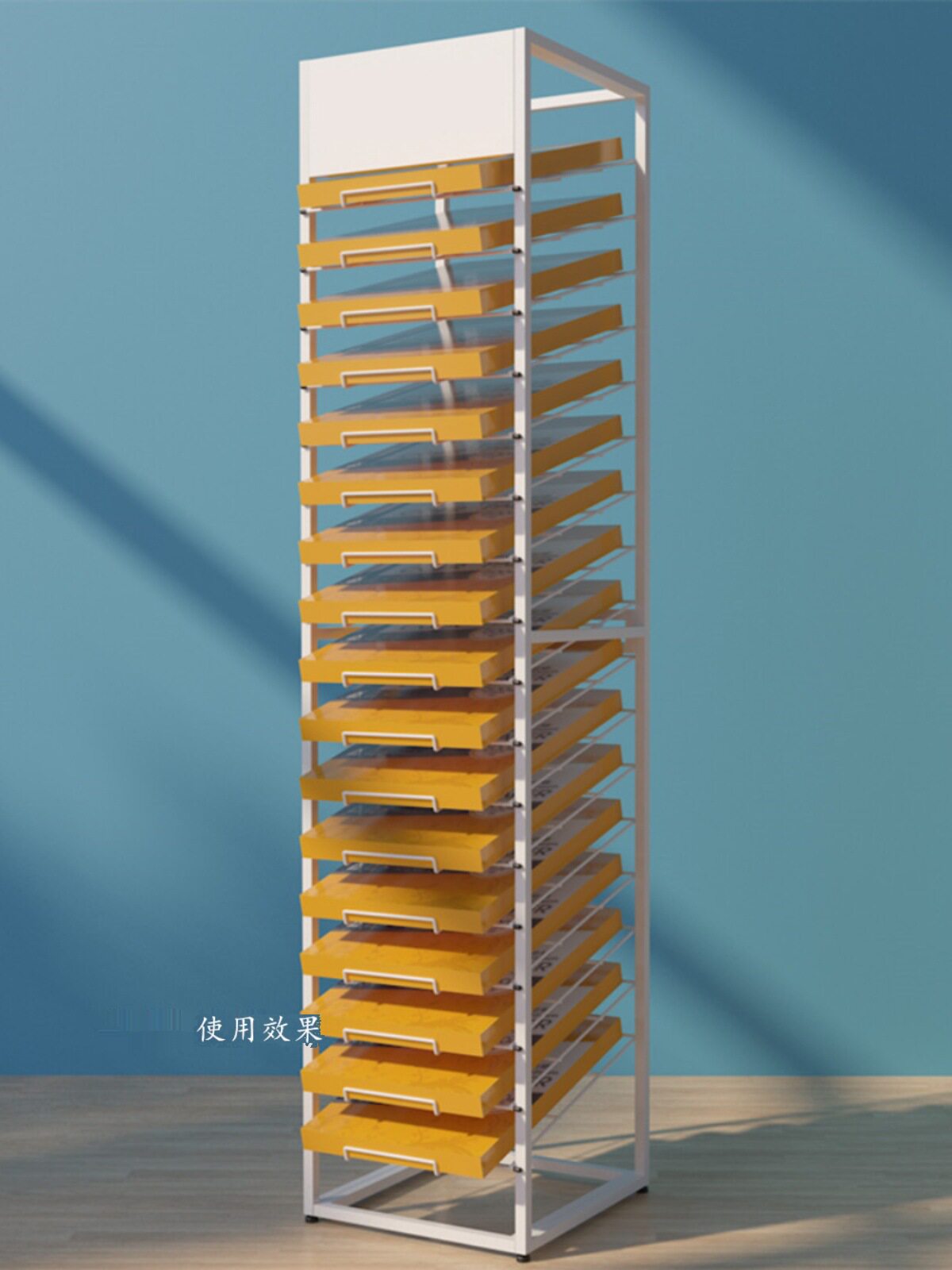 文具店4K卡纸展示架A3斜面层架可放画纸张货架子学校资料收纳
