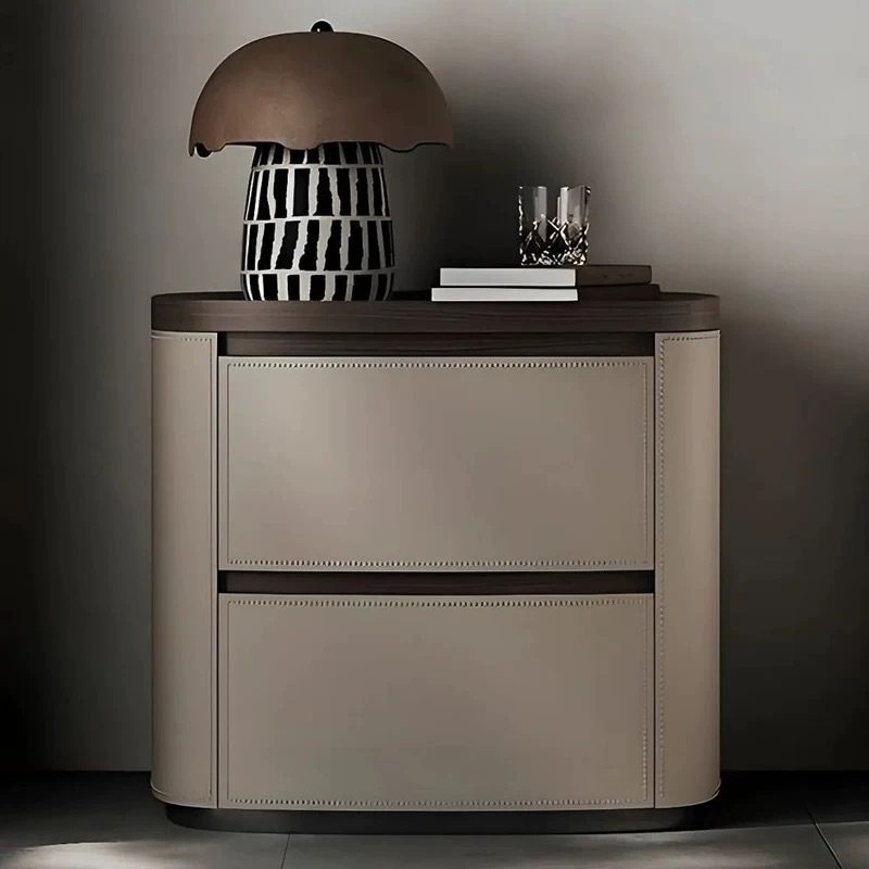 意式床头柜家用高档马鞍皮现代简约卧室设计师胡桃木床头收纳边柜,电子元器件市场,电线扎带/束线带,淘宝优惠券,粉丝福利购,淘宝优惠卷