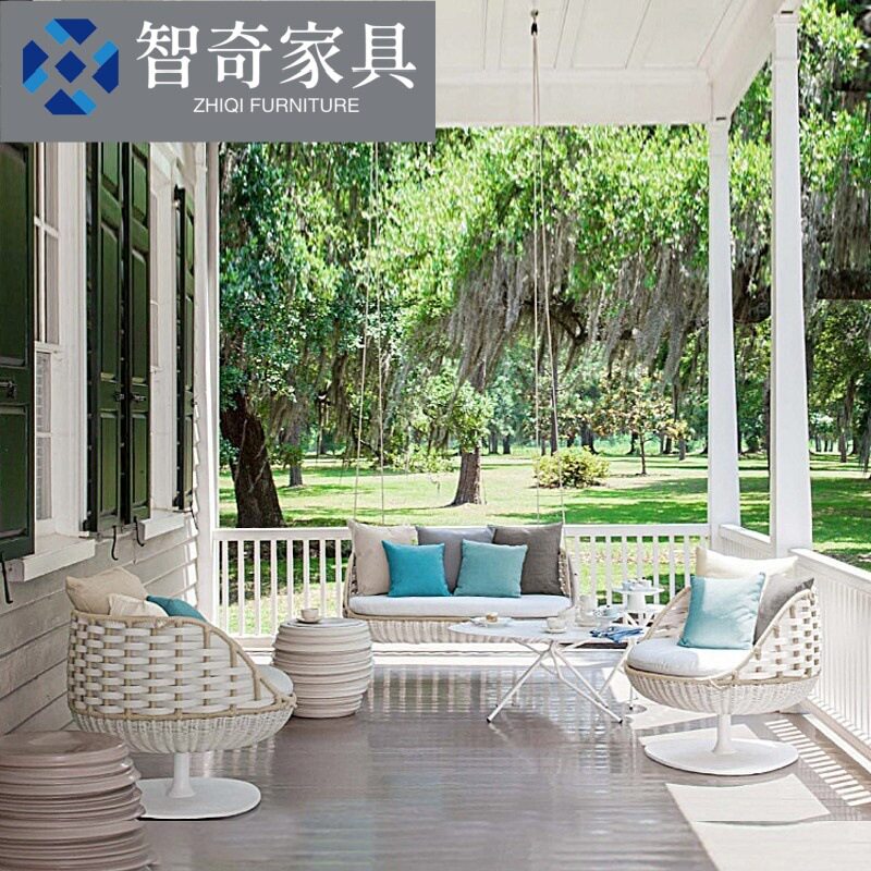 户外吊床网红秋千创意藤编吊椅吊篮阳台室内民宿鸟巢懒人藤椅躺床