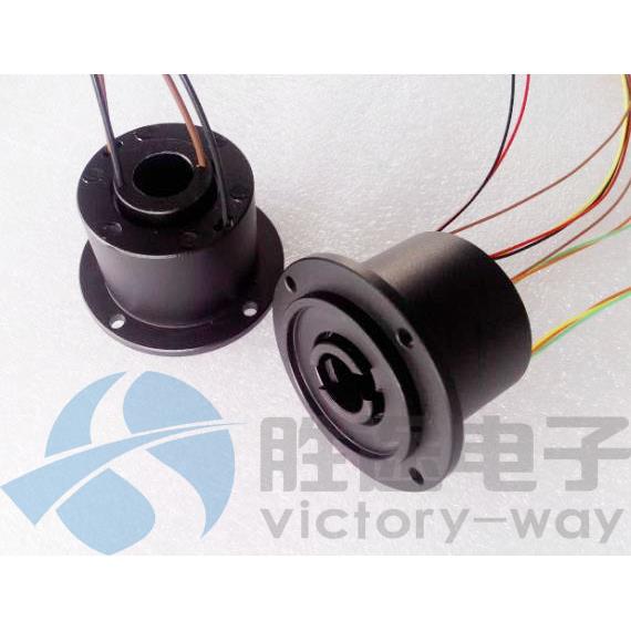 微型气动组合滑环自动化转台用导电连接器