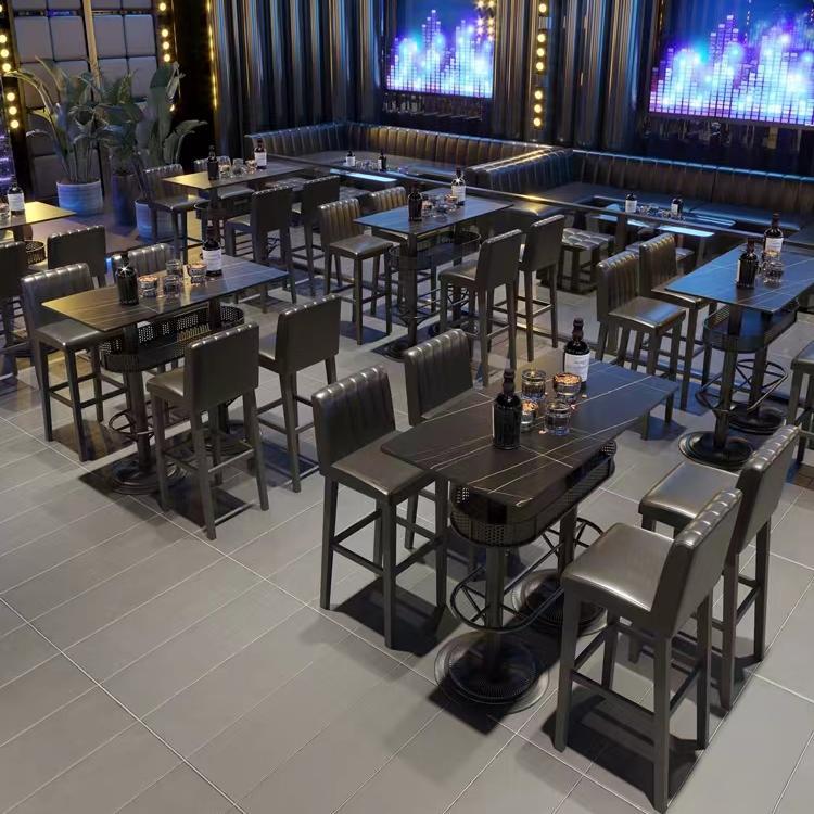 复古铁艺酒吧清吧桌椅组合