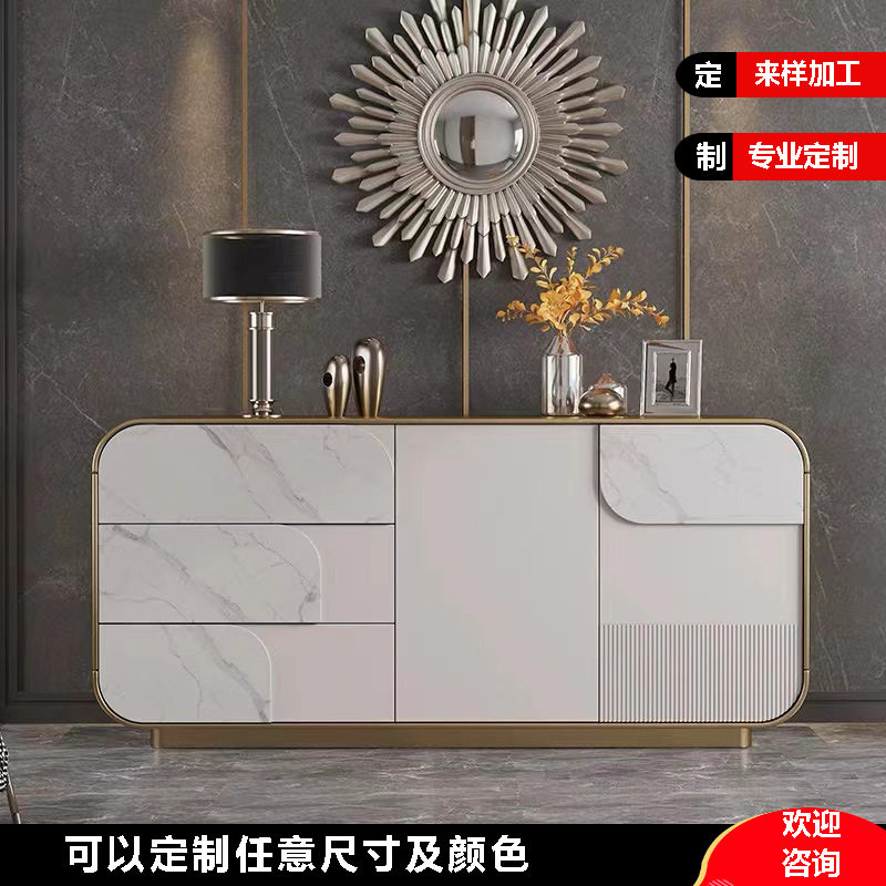 轻奢卧室五斗柜入户门玄关柜现代简约实木餐边柜客厅多功能储物柜