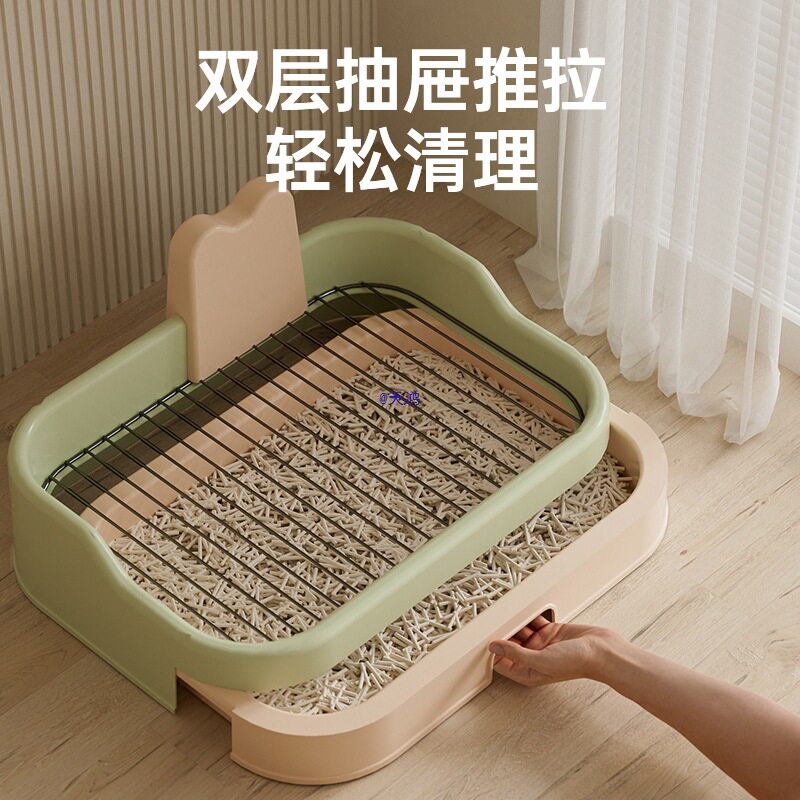 狗狗厕所小型犬尿盆防踩屎便盆不锈钢小狗用大小便狗砂盆