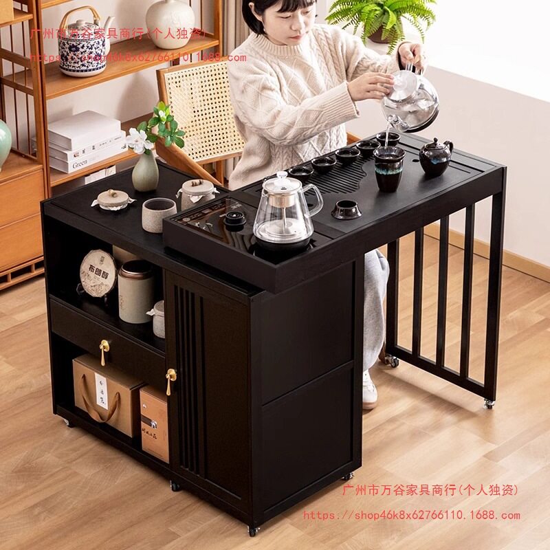 移动小型茶桌茶水柜阳台全套