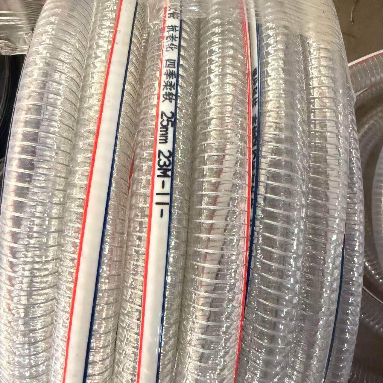厂家8910寸钢丝管输油泵液压管大口径排水管PVC透明钢丝增强软管