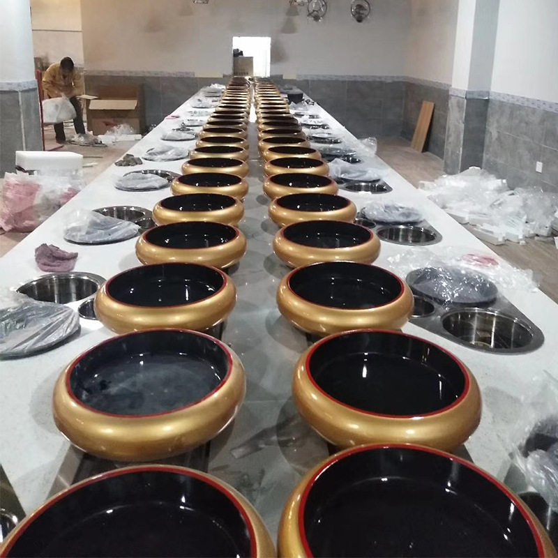 厂家批发回转火锅烤涮一体设备自助旋转烤涮商用整套