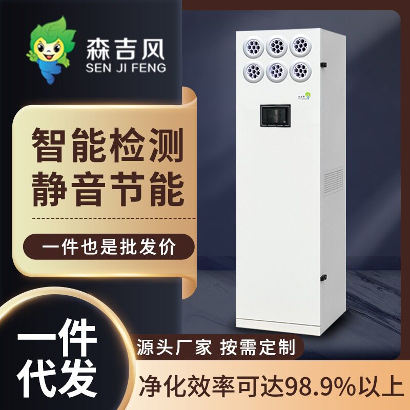 家用新风机柜式落地式新风系统大风量换气空气净化机器除醛排碳空