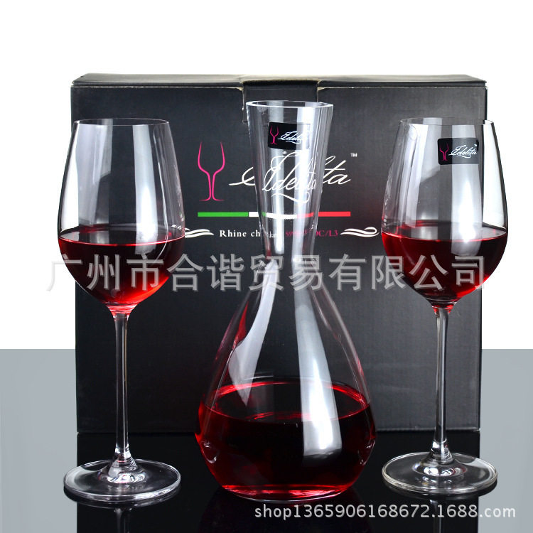 意德丽塔水晶红酒杯510ml醒酒器1500ml彩盒礼品套装S99BJ+DC/L3