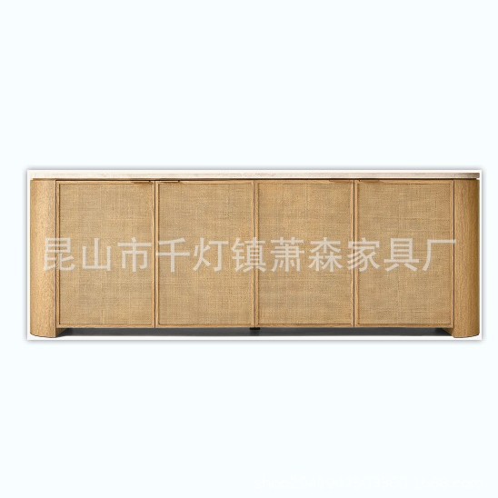 RH美式乡村别墅房高端豪华餐具柜餐边柜储物柜收纳柜