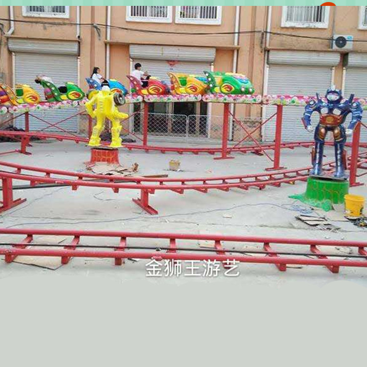 金狮王厂家供应 12车太空穿梭游乐设备 公园赶庙会儿童迷你过山车