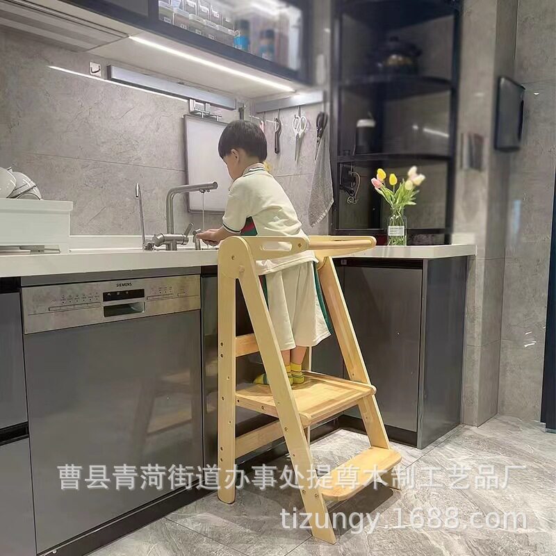 批发折叠可调节实木椅洗手台阶梯凳现代简约脚踏凳