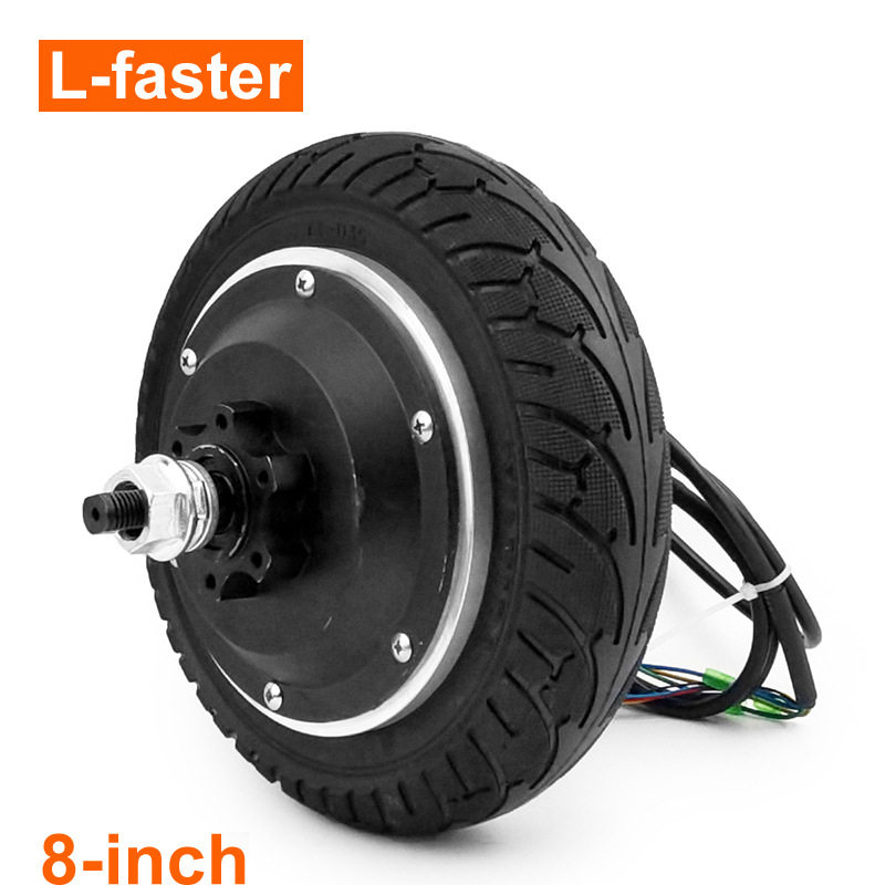 L-faster齿轮 8寸350W 电动无刷轮毂电机高扭矩低速推车无轨电车