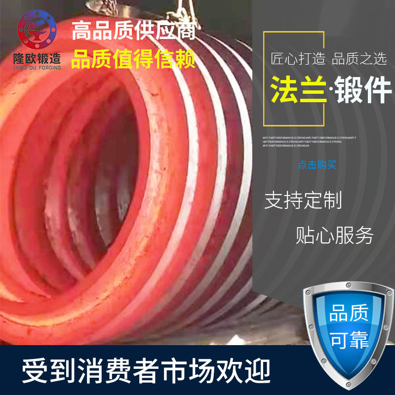 精密锻造不锈钢锻件高颈对焊法兰锻管容器法兰锻件加工