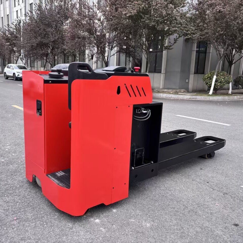 普尔夫10吨全电动搬运车站驾式模具升降车大吨位地牛站立平板叉车